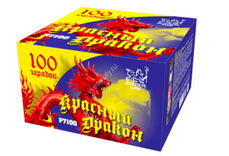 Купить батарея салютов Фейерверк мастер Красный дракон Р7100