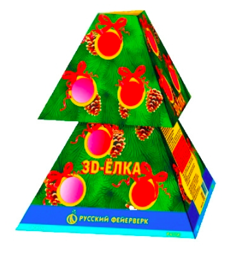 Купить фонтан пиротехнический Русский фейерверк 3D Елка Р4350